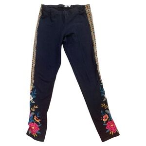 JW Los Angeles Black Embroidered Leggings